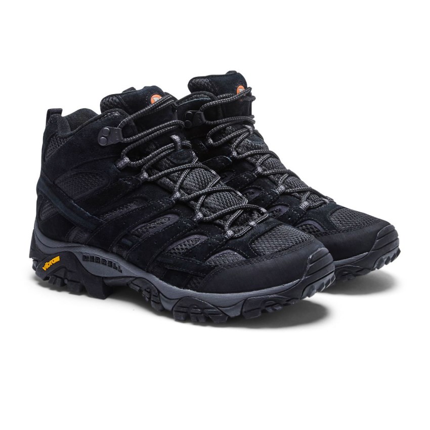 Chaussures Randonnée Merrell Moab 2 Mid Ventilator Noir Homme | R.X.PVMM